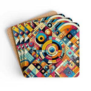 Home Decor - Corkwood Coaster Set - Vibrant Table Protection - Dipaliz Cork / 3.75’’ × / Square