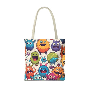 Colorful Cute Monsters Tote Bag - Eco-friendly Gift for Her - Dipaliz - Bags