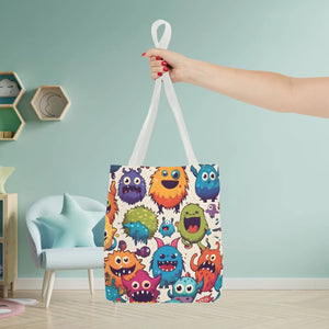 Colorful Cute Monsters Tote Bag - Eco-friendly Gift for Her - Dipaliz - Bags