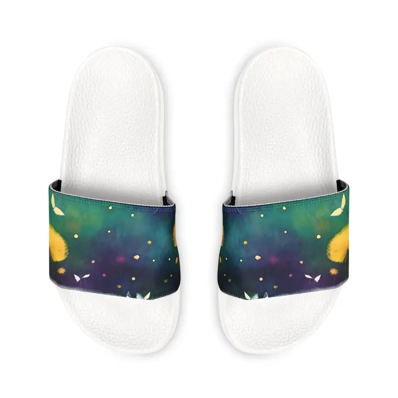 Dandelion Delight: Colorful Slide Sandals for Youth - Kid’s Shoes