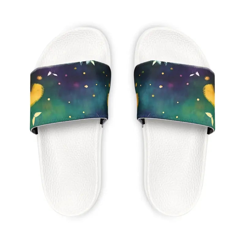 Dandelion Delight: Colorful Slide Sandals for Youth - Kid’s Shoes