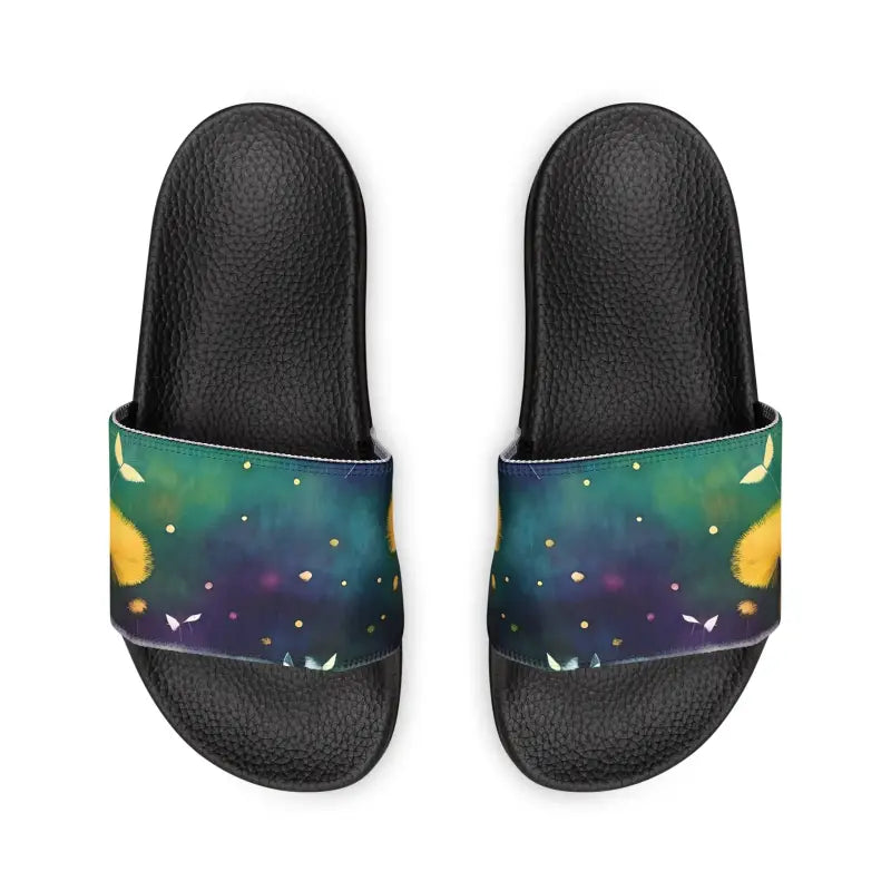 Dandelion Delight: Colorful Slide Sandals for Youth - Kid’s Shoes