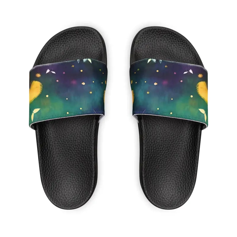 Dandelion Delight: Colorful Slide Sandals for Youth - Kid’s Shoes