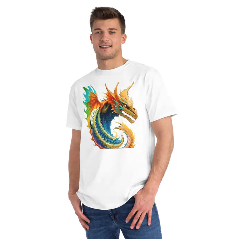 Colorful Dragon Organic Cotton Classic T-shirt - White / s T-shirt