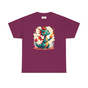 Colorful Dragon Unisex Heavy Cotton Tee - Mythical Style - Dipaliz - T-shirts - s