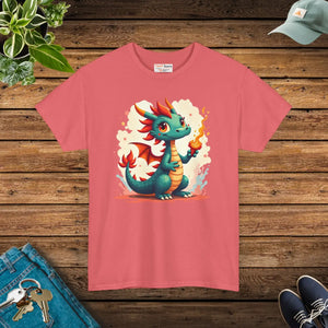 Colorful Dragon Unisex Heavy Cotton Tee - Mythical Style - Dipaliz - T-shirts - s