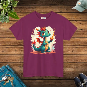 Colorful Dragon Unisex Heavy Cotton Tee - Mythical Style - Dipaliz - T-shirts