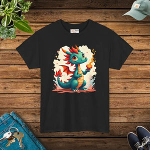 Colorful Dragon Unisex Heavy Cotton Tee - Mythical Style - Dipaliz - T-shirts