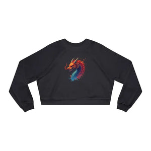 Colorful Dragona Cropped Fleece Pullover Magic - Dipaliz - Dark Grey / s - Sweatshirts