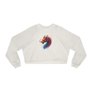 Colorful Dragona Cropped Fleece Pullover Magic - Dipaliz - Sweatshirts