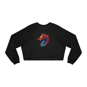 Colorful Dragona Cropped Fleece Pullover Magic - Dipaliz - Black / s - Sweatshirts