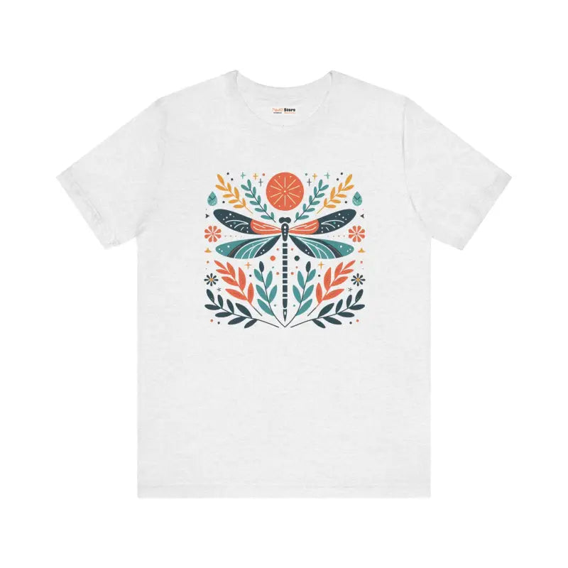 Vibrant Dragonfly Dreams Short Sleeve Tee - Ash / s T-shirt