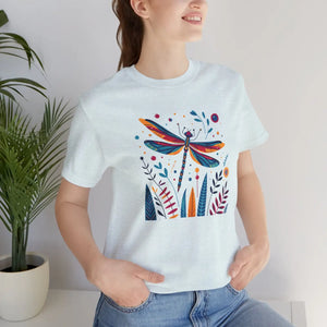 Soft Unisex Jersey Short - Dragonfly Nature Fusion - Dipaliz - T-shirts