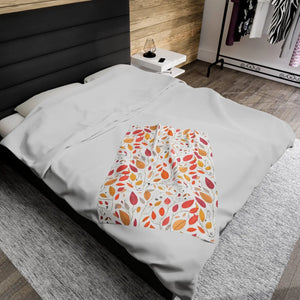 Colorful Fall Foliage Velveteen Plush Blanket - Dipaliz - Blankets