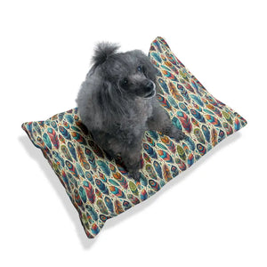 Colorful Feathers Cotton Pet Bed - Plush Comfort Style - Dipaliz - Beds