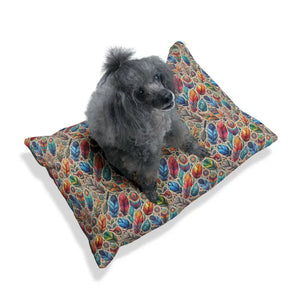 Colorful Feathers Cotton Pet Bed - Ultimate Comfort - Dipaliz - Beds