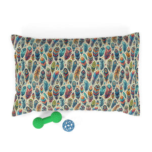 Plush Colorful Feathers Cotton Pet Bed - Cozy Fleece - Dipaliz - Beds