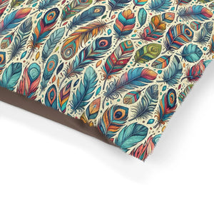 Plush Colorful Feathers Cotton Pet Bed - Cozy Fleece - Dipaliz - Beds