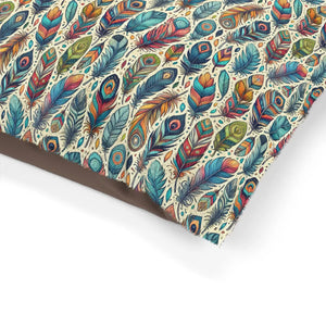 Plush Colorful Feathers Cotton Pet Bed - Cozy Fleece - Dipaliz - Beds