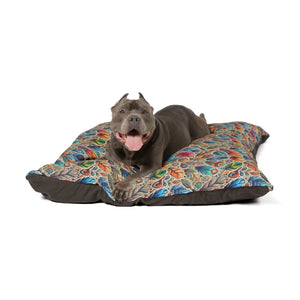 Cozy Cotton Pet Bed Colorful Feathers Design Dipaliz - Beds