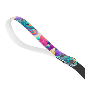 Waterproof Feathers Print Dog Leash - Colorful Pvc - Dipaliz - Standard Leashes
