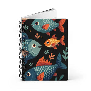 Colorful Fish Spiral Journal - Creative Pages Adventure - Dipaliz - one Size - Notebooks & Notepads