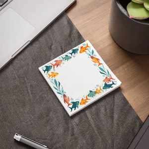 Colorful Fish Note Pads with Unique Prints - Dipaliz - 4’’ x / White - Notepads
