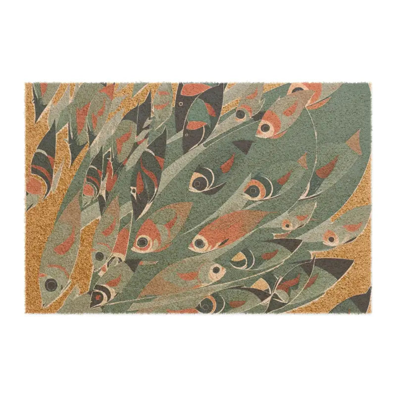 Splash Into Color with our Fish Coir Coconut Doormat - 24’’ x 16’’ Home Decor