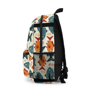 Vibrant Colorful Fishes Backpack - Ocean Vibes - Dipaliz - Backpacks