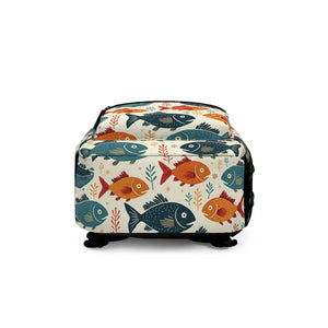 Vibrant Colorful Fishes Backpack - Ocean Vibes - Dipaliz - Backpacks