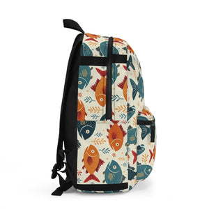 Vibrant Colorful Fishes Backpack - Ocean Vibes - Dipaliz - Backpacks