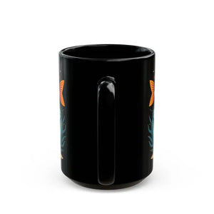 Vibrant Colorful Fishes Black Ceramic Mug - Dipaliz - Mugs