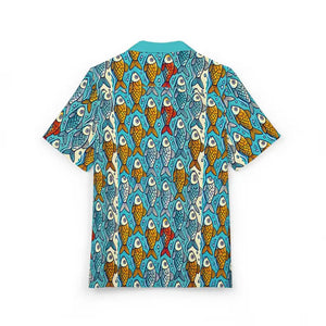 Hawaiian Button-down Shirt - Colorful Fishes Pattern Breathable - Dipaliz - Shirts
