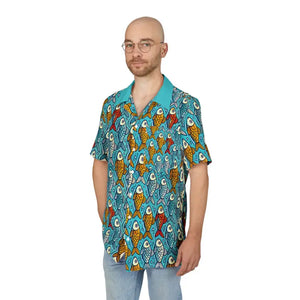 Hawaiian Button-down Shirt - Colorful Fishes Pattern Breathable - Dipaliz - Shirts
