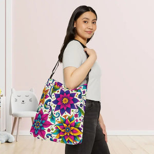 Vibrant Everyday Tote - Floral Adjustable Style - Dipaliz - 16’’ × - Bags