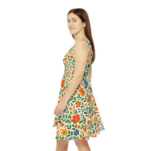 Women’s Skater Dress - Colorful Floral Print for Beach Days - Dipaliz - Dresses