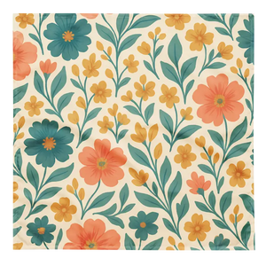 Floral Pop All-over Print Bandana Spring Accessory - Dipaliz - Bandanas & Headties