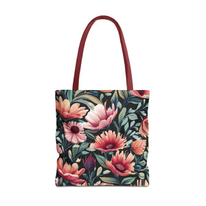 Vibrant Print Tote Bag - Colorful Flowers Polyester - Dipaliz - Bags