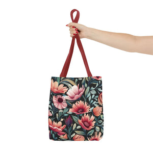 Vibrant Print Tote Bag - Colorful Flowers Polyester - Dipaliz - Bags