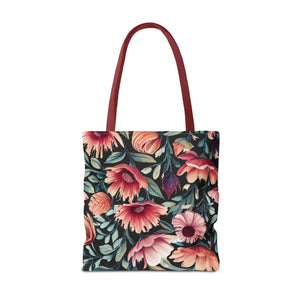 Vibrant Print Tote Bag - Colorful Flowers Polyester - Dipaliz - Bags