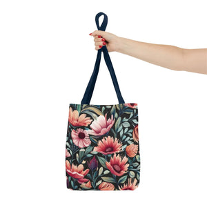Vibrant Print Tote Bag - Colorful Flowers Polyester - Dipaliz - Bags