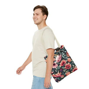 Vibrant Print Tote Bag - Colorful Flowers Polyester - Dipaliz - Bags
