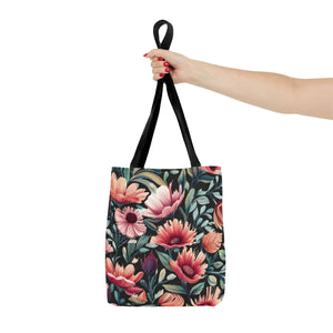 Vibrant Print Tote Bag - Colorful Flowers Polyester - Dipaliz - Bags