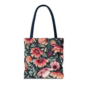 Vibrant Print Tote Bag - Colorful Flowers Polyester - Dipaliz - Bags