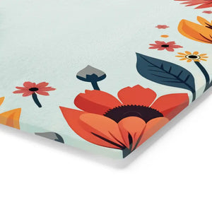Colorful Flowers Cutting Board Durable Tempered Glass by Dipaliz - Boards