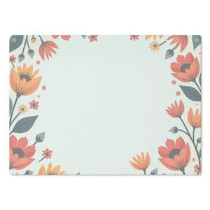 Colorful Flowers Cutting Board Durable Tempered Glass by Dipaliz - Boards