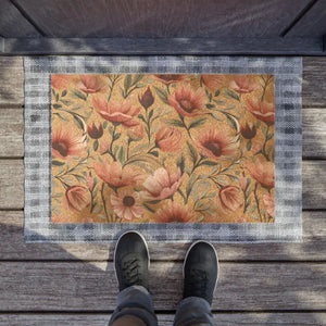 Colorful Flowers Tufted Coir Coconut Fiber Doormat - Dipaliz - 24’’ x 16’’ - Door Mats