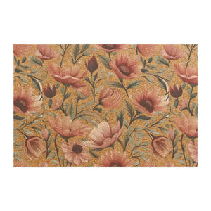 Colorful Flowers Tufted Coir Coconut Fiber Doormat - Dipaliz - 24’’ x 16’’ - Door Mats
