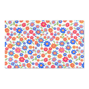 Colorful Flowers Pattern Rug – Soft Chenille - Dipaliz - Rugs