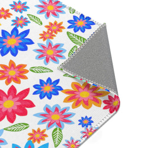 Colorful Flowers Pattern Rug – Soft Chenille - Dipaliz - Rugs